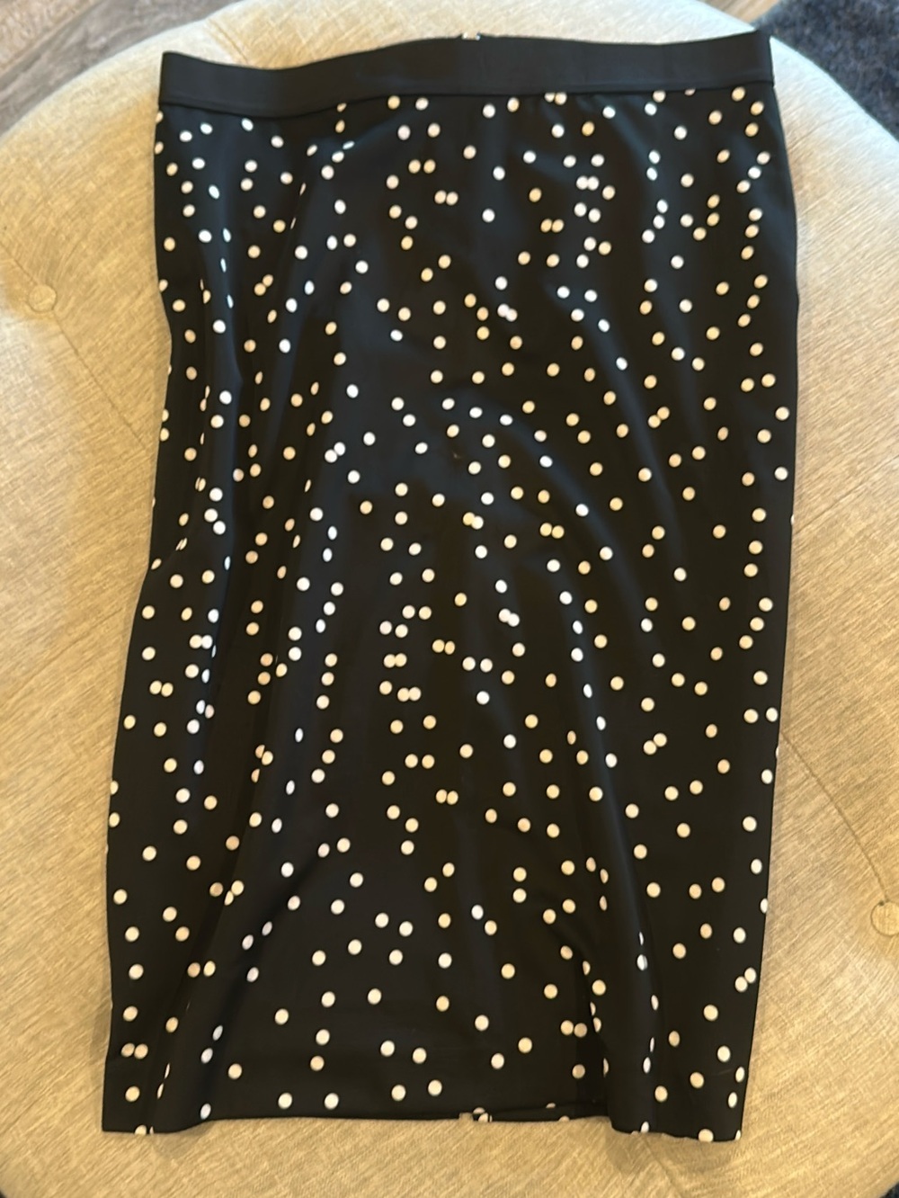 Alfani Black Pencil Skirt with White Polka Dots